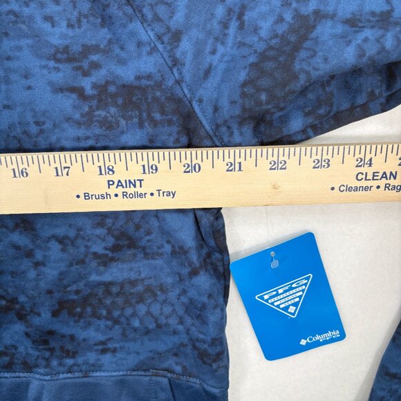 NWT Mens Small Blue & Black Columbia PFG™ Super Terminal Fleece Pullover Hoodie - Picture 6 of 11